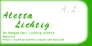 aletta lichtig business card